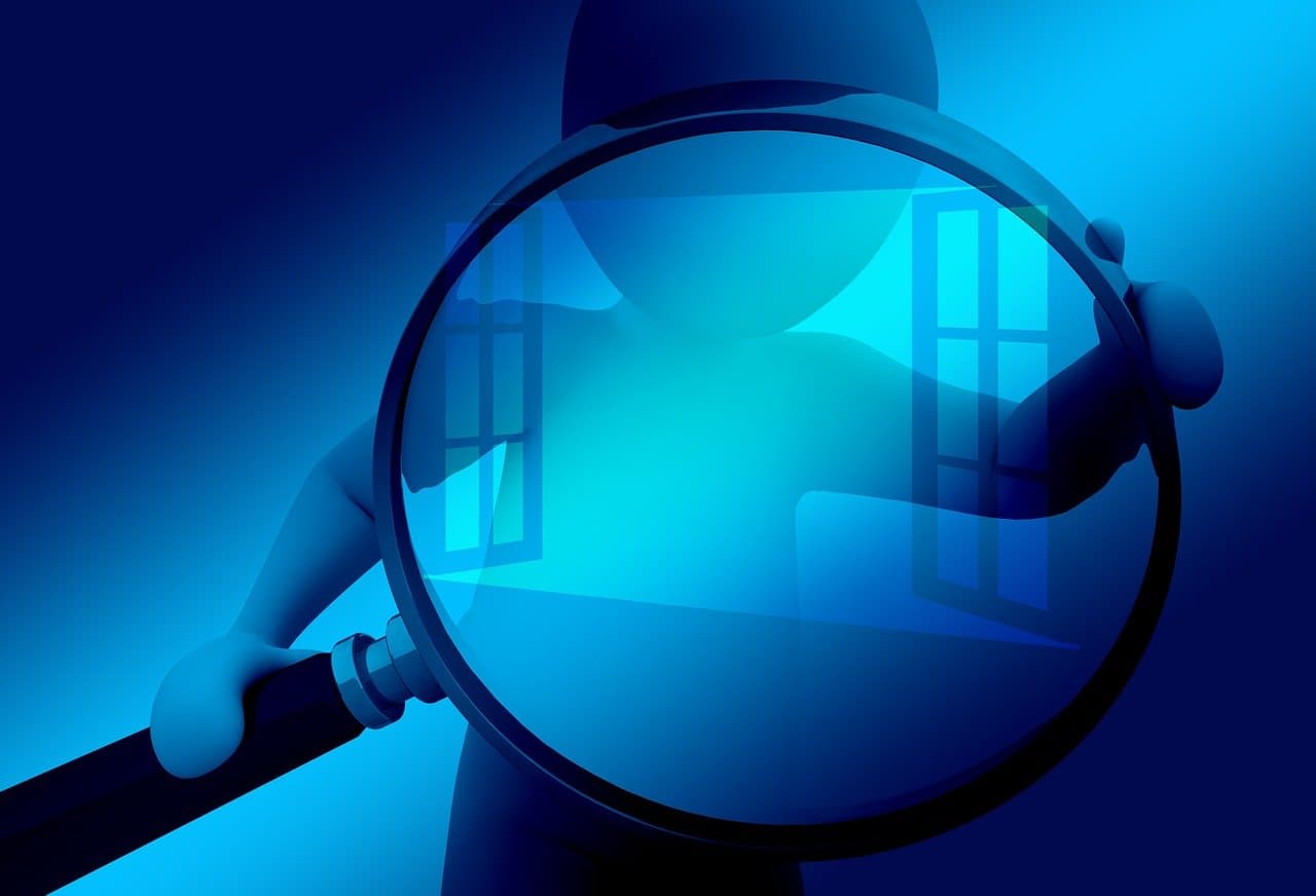 window  hand  magnifying glass